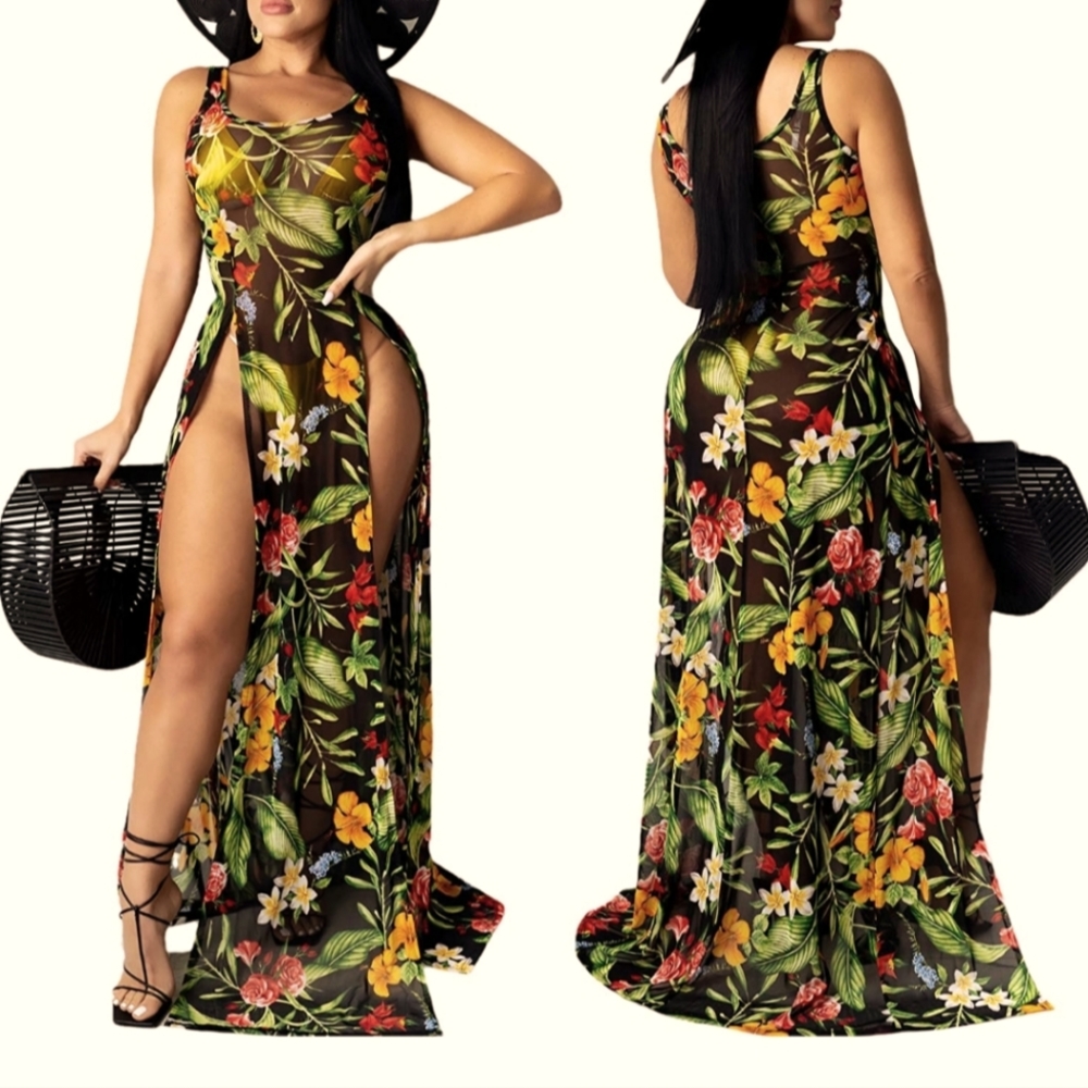 Midi Beach cover up dress - Picture 1 of 4
